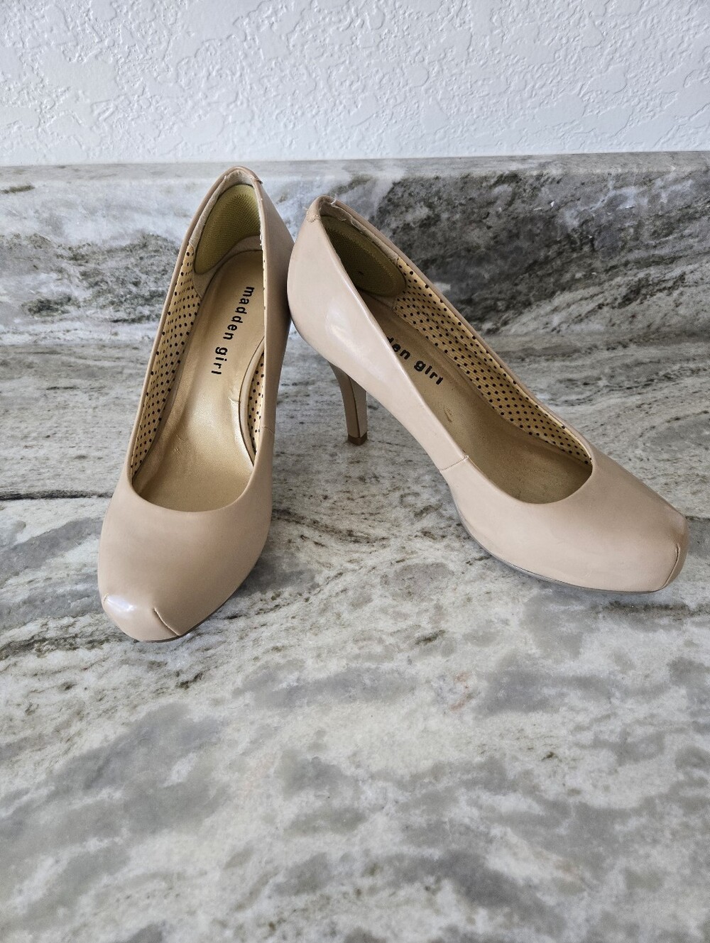 Madden Girl Blush Patent Nude Pump Heels